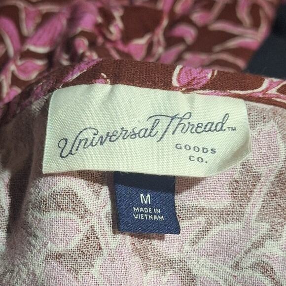 Universal Thread Tunic / Dress Women's Medium Cotton Floral Bohemian Lagenlook - Picture 3 of 11